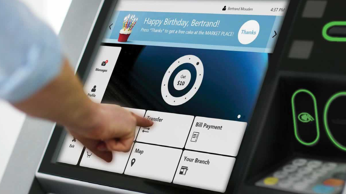 Image of person using ATM with core integration. QSI, Inc. is a full-service provider of ATMs, ITMs, self-service technology and branch solutions, physical and logical security, maintenance and cash management for financial institutions, specializing in the community marketplace.
